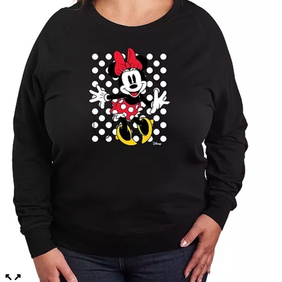 Gildan Tops - Gildan Heavy Blend Women Sz Small‎ Disney Minnie Mouse SweatShirt Black New